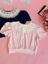 Lace Collar Tops Lina - MAISON MARBLE