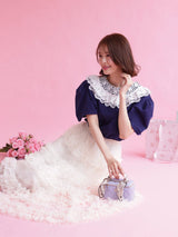 Lace Collar Tops Lina - MAISON MARBLE