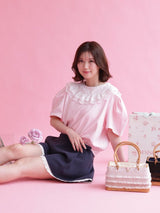 Lace Collar Tops Lina - MAISON MARBLE