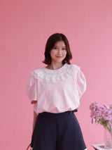 Lace Collar Tops Lina - MAISON MARBLE