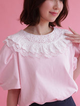 Lace Collar Tops Lina - MAISON MARBLE