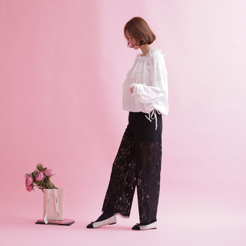 Lace Layering Pants - MAISON MARBLE