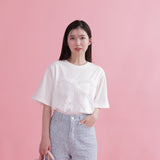 Lace Ribbon Tee - MAISON MARBLE