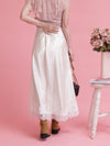 Lace Satin Skirt - MAISON MARBLE