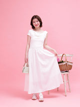 Lace Shoulder Dress - MAISON MARBLE