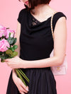 Lace Shoulder Dress - MAISON MARBLE