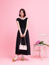 Lace Shoulder Dress - MAISON MARBLE