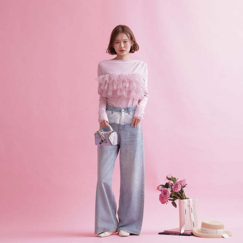 Lace Swan Denim - MAISON MARBLE