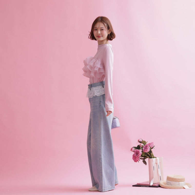 Lace Swan Denim - MAISON MARBLE