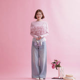 Lace Swan Denim - MAISON MARBLE