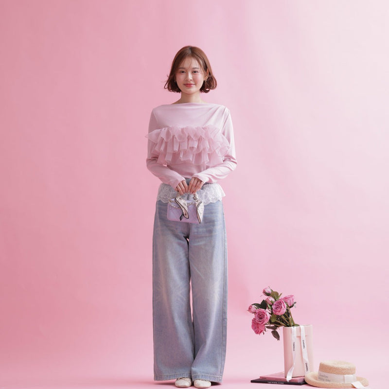 Lace Swan Denim - MAISON MARBLE