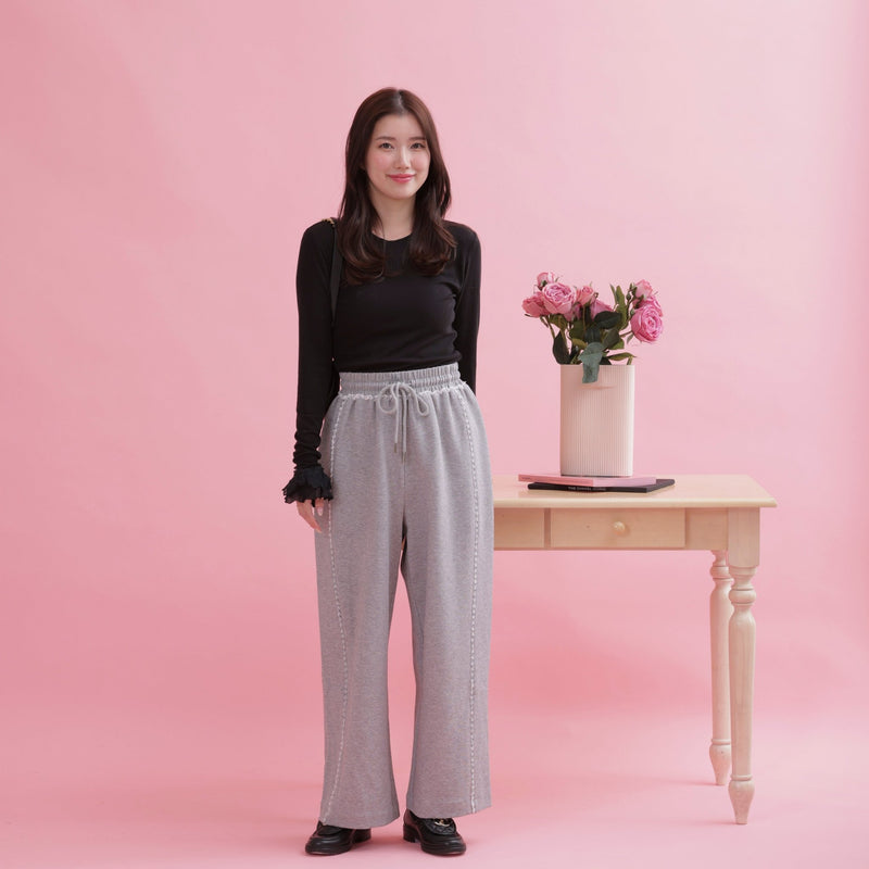 Lace Sweater Pants - MAISON MARBLE