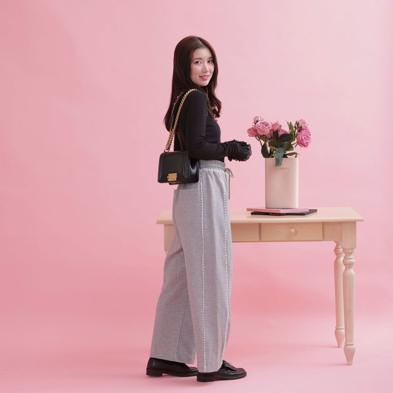 Lace Sweater Pants - MAISON MARBLE