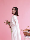 Lace Volume Long Dress - MAISON MARBLE