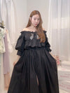Lace Volume Long Dress - MAISON MARBLE