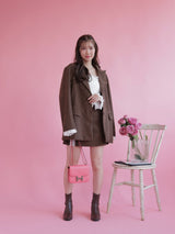 Lacy Corduroy Skirt - MAISON MARBLE