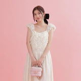 Lacy Monotone Dress - MAISON MARBLE