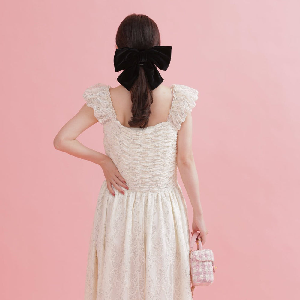 MAISON MARBLE　Lacy Dress Hazel　F　ベージュ Resale] Lacy Dress Hazel – MAISON MARBLE