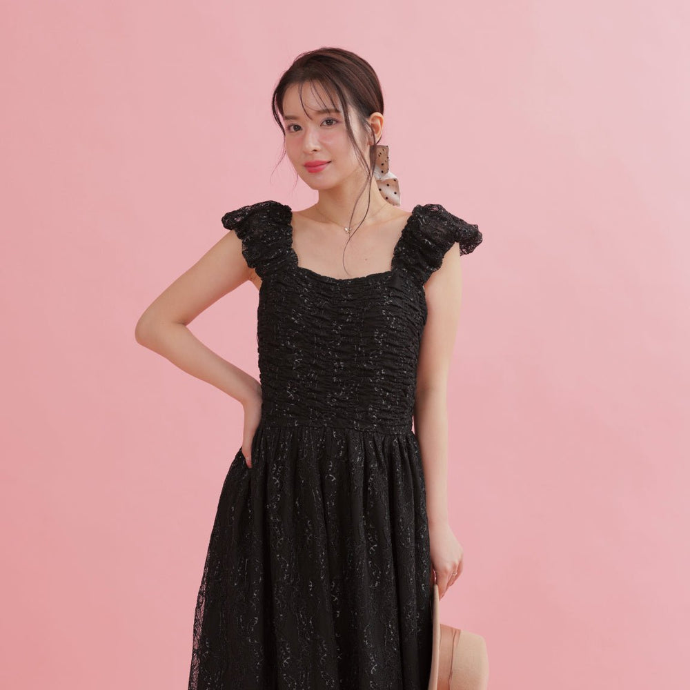 Lacy Monotone Dress – MAISON MARBLE