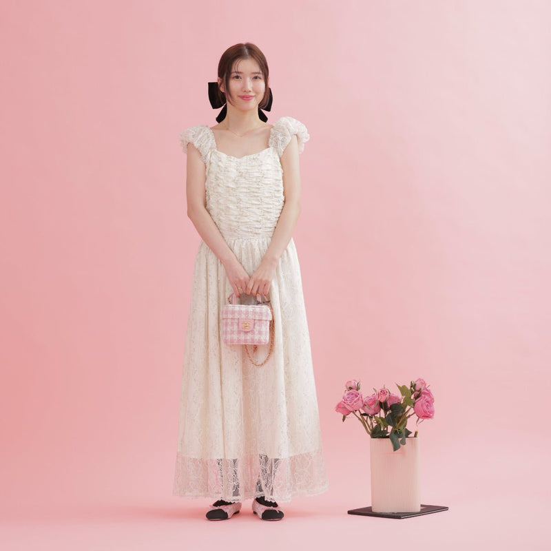 Lacy Monotone Dress - MAISON MARBLE