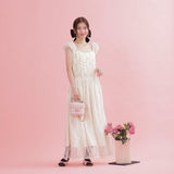 Lacy Monotone Dress - MAISON MARBLE