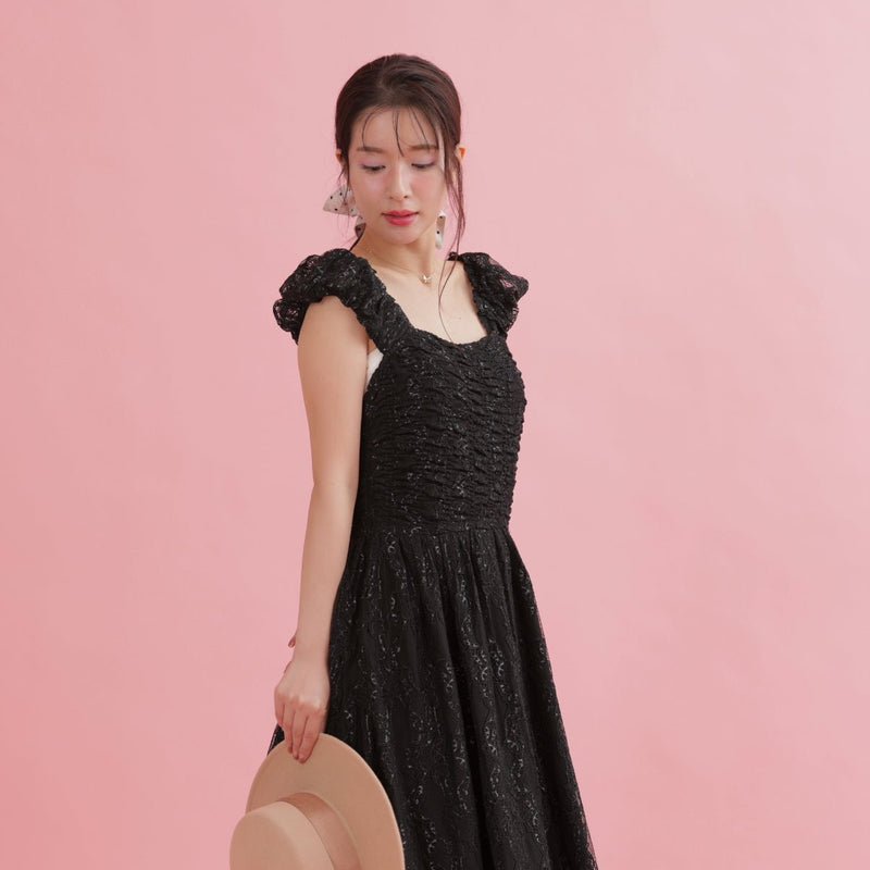 Lacy Monotone Dress - MAISON MARBLE