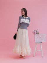 Lacy Round Collar Knit - MAISON MARBLE