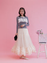 Lacy Round Collar Knit - MAISON MARBLE