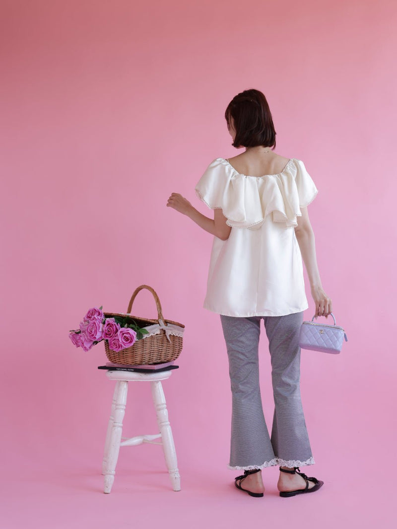 Lacy Strech Pants - MAISON MARBLE
