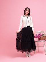 Lacy Tiered Skirt - MAISON MARBLE