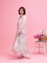 Lacy Tiered Skirt - MAISON MARBLE