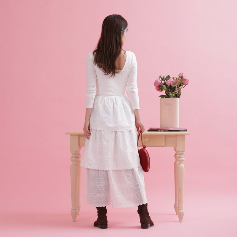 Layered Cotton Docking Dress - MAISON MARBLE