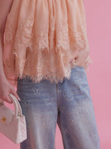 Layered Lace Blouse - MAISON MARBLE