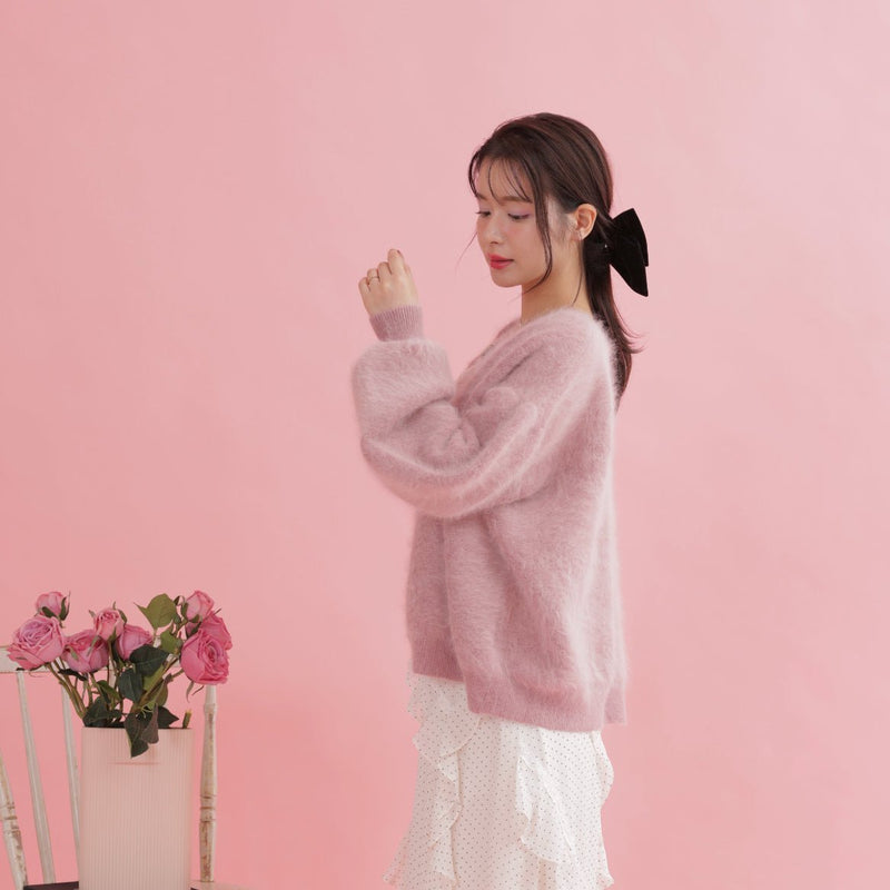 Melty Mohair Cardigan - MAISON MARBLE