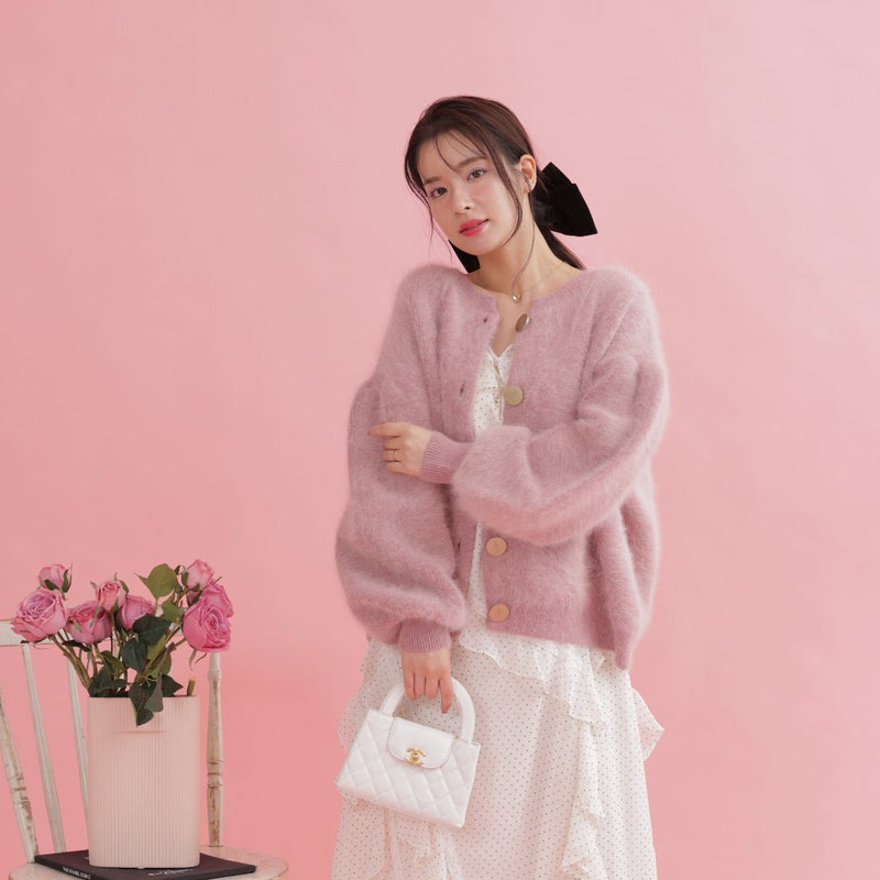 Melty Mohair Cardigan - MAISON MARBLE