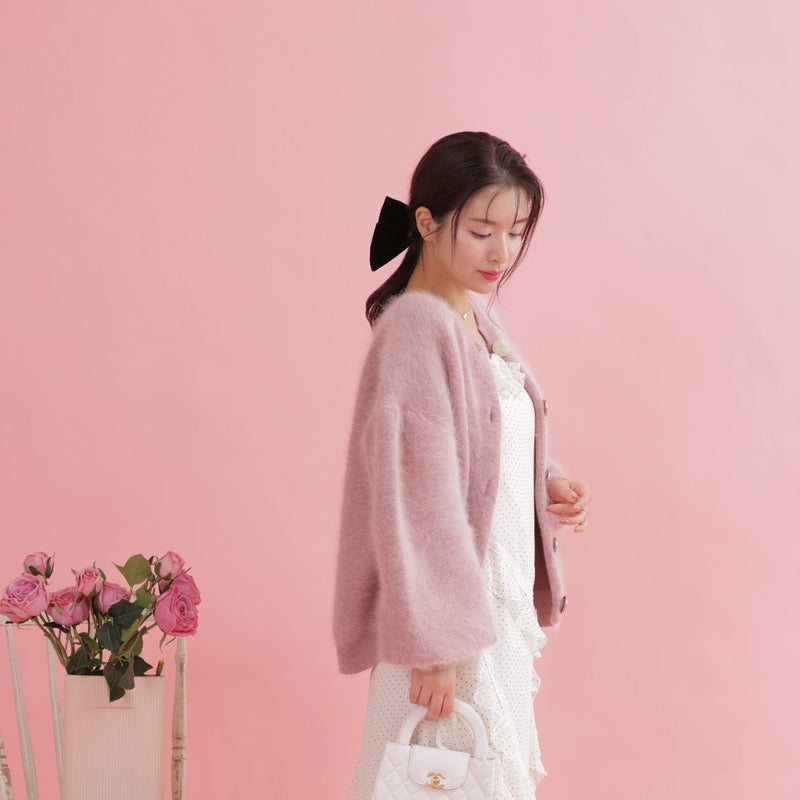 Melty Mohair Cardigan - MAISON MARBLE