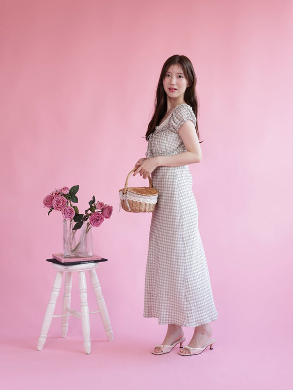 Mermaid Check Dress - MAISON MARBLE