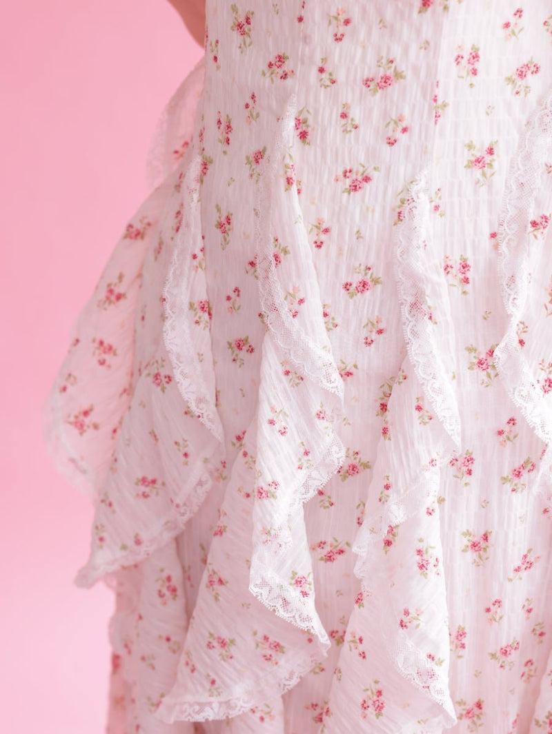再販】Mini Rose Frill Dress