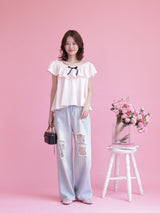 Nadia Flair Blouse - MAISON MARBLE