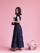 Navy Lily Dress - MAISON MARBLE