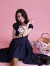 Navy Lily Dress - MAISON MARBLE