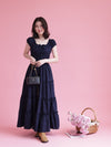 Navy Lily Dress - MAISON MARBLE