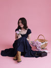 Navy Lily Dress - MAISON MARBLE