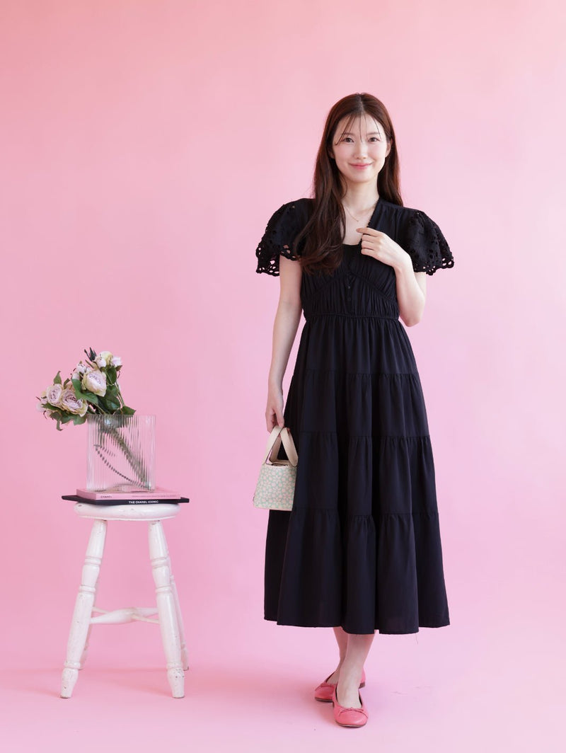 Noir Grace Dress - MAISON MARBLE