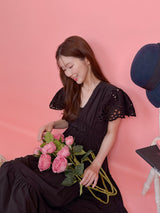 Noir Grace Dress - MAISON MARBLE
