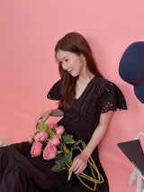 Noir Grace Dress - MAISON MARBLE