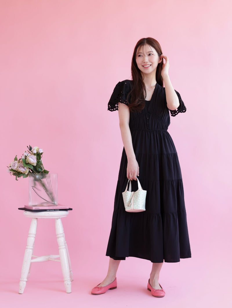 Noir Grace Dress - MAISON MARBLE