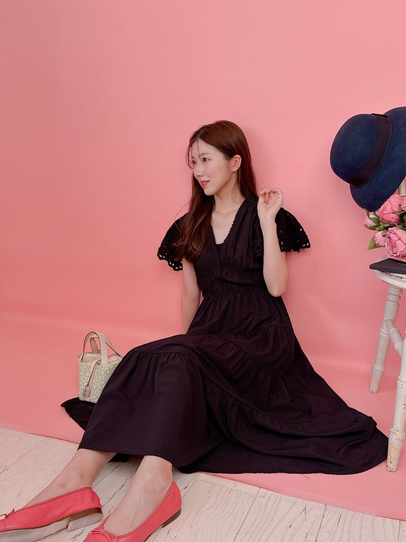 Noir Grace Dress - MAISON MARBLE
