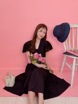 Noir Grace Dress - MAISON MARBLE