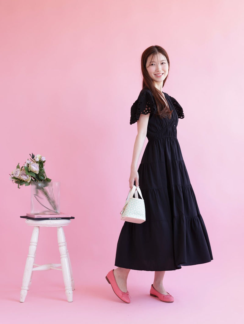 Noir Grace Dress - MAISON MARBLE